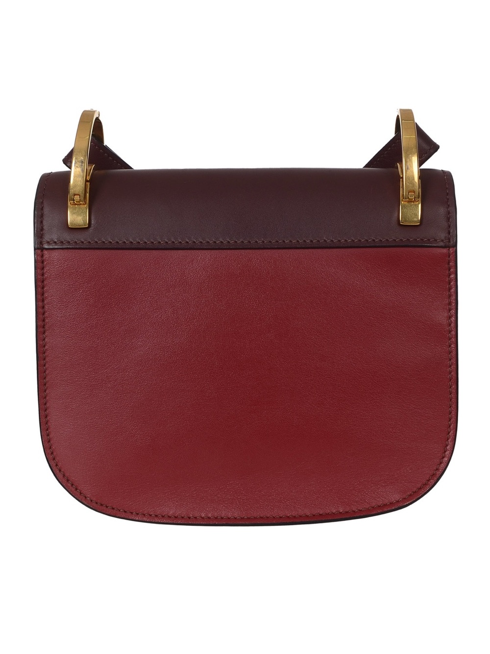 ♥️Prada Small Pionniere Two-Tone Burgundy and Dark Wine Leather Handbag ♥️ - Picture 4 of 16